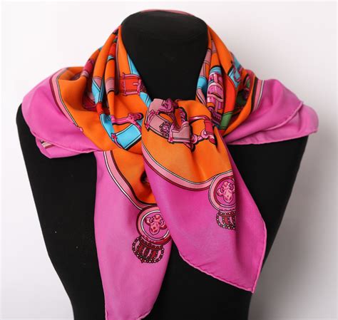 Hermes silk scarf women